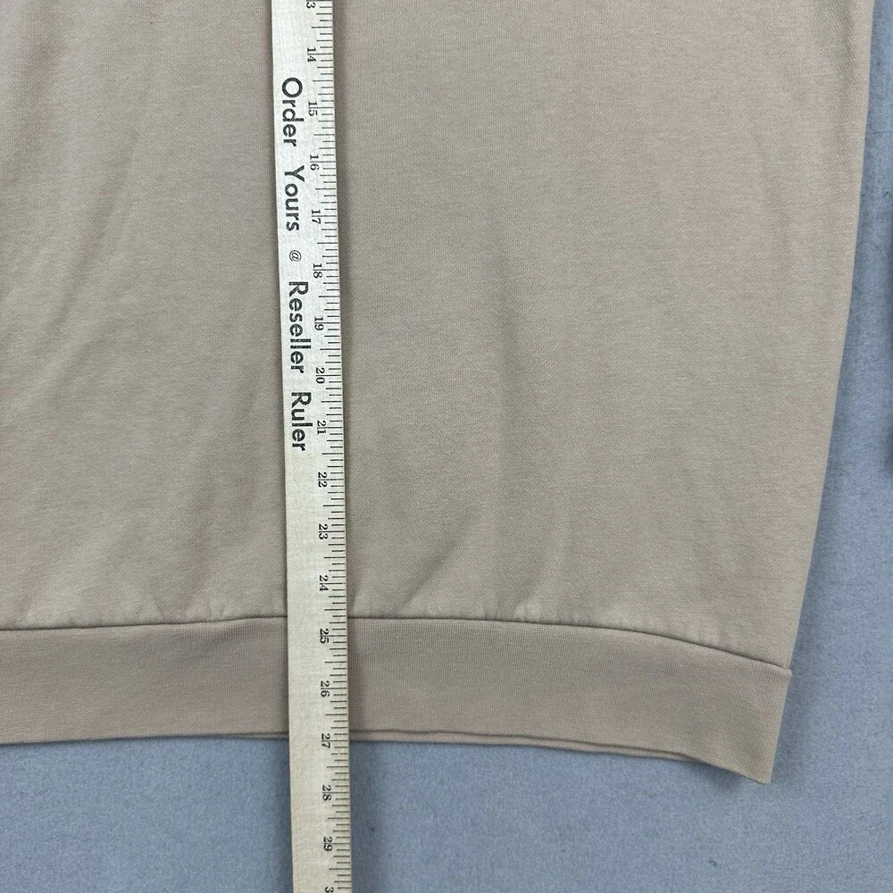 Adidas Sweatshirt Men Medium Beige Pullover Trefoil Logo Jumper Crew Neck M